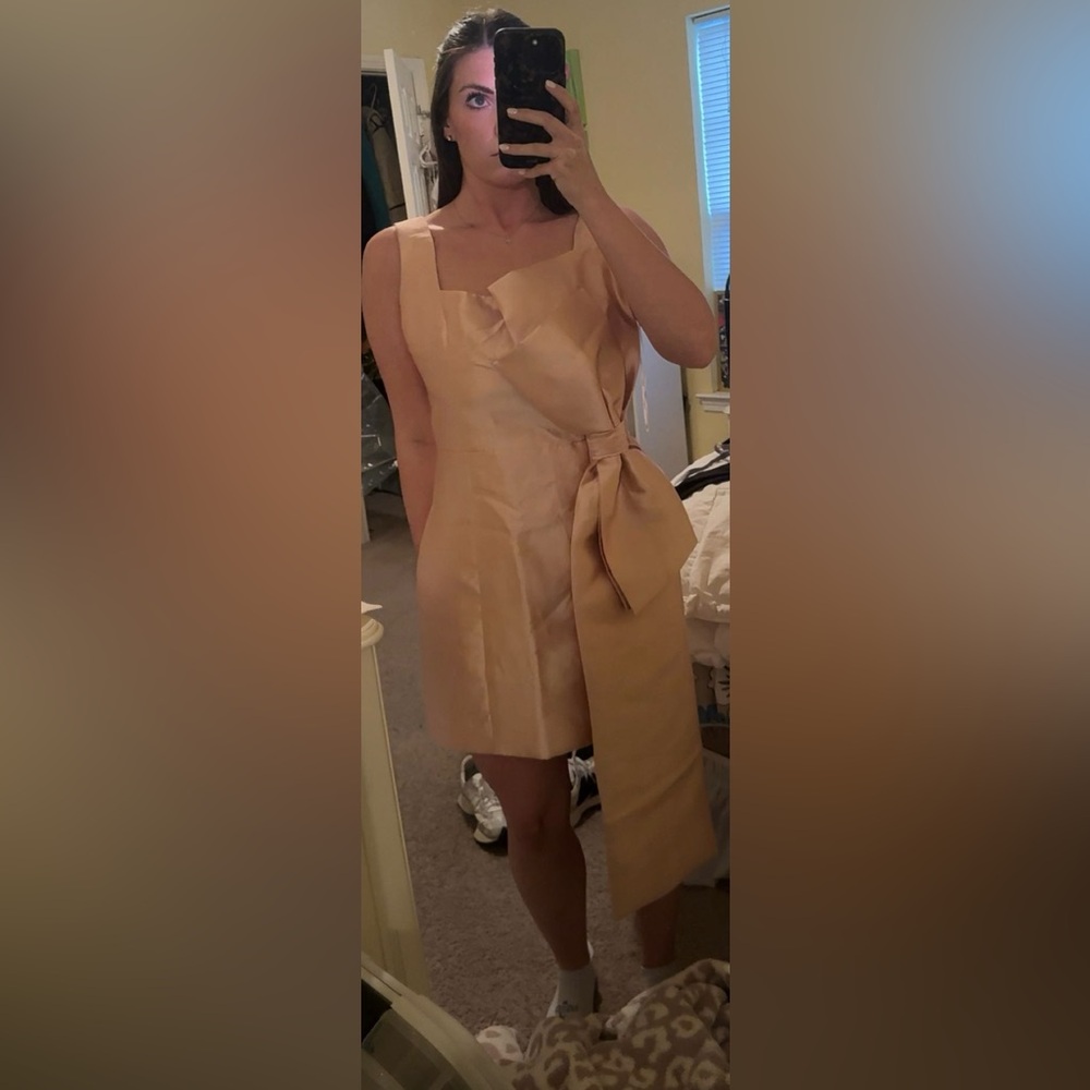 Elliatt - Corsage Satin Bow Minidress - Picture 4 of 4